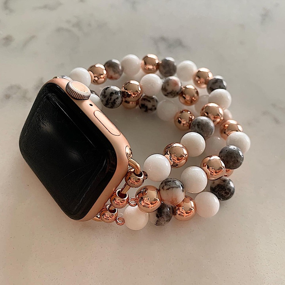 Gemstone smart watch band